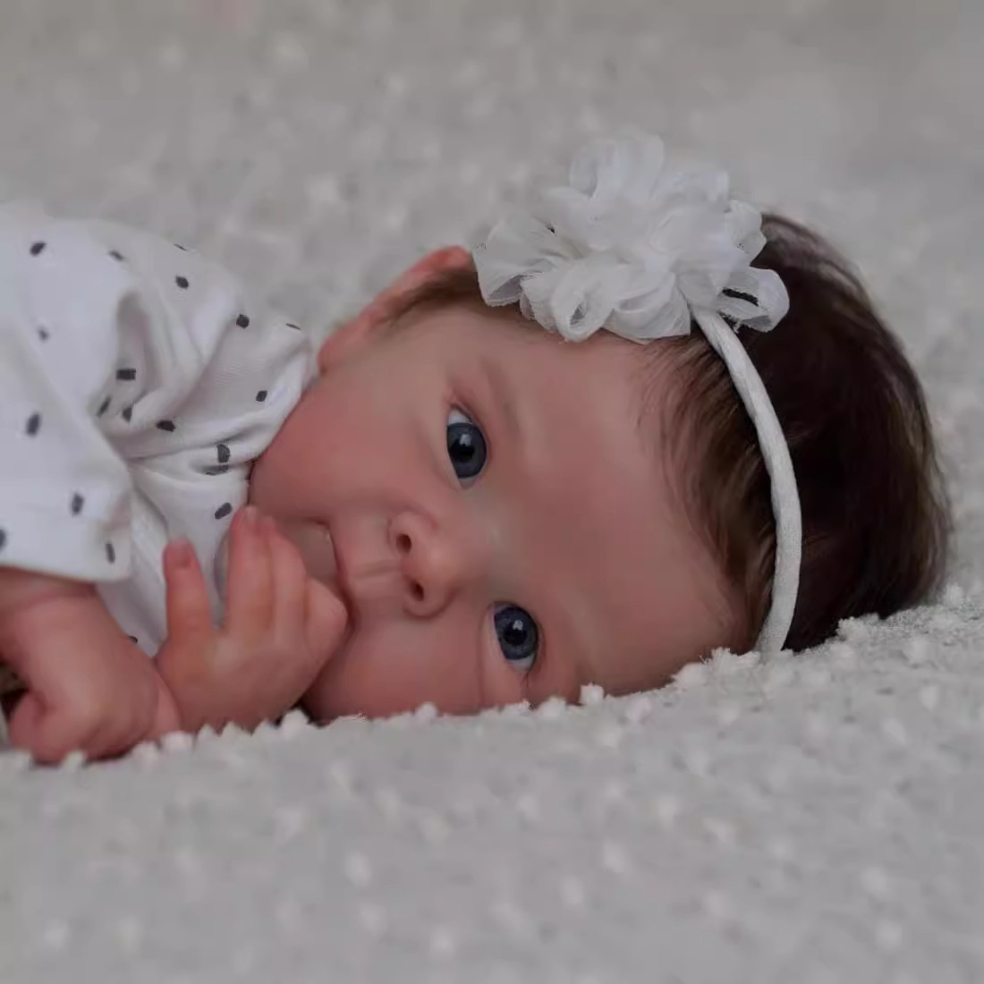 Reborn Baby Doll Silicone Realistic - Ganzkörper-Silikon, realistische Babypuppen, Vinyl mit verwurzelten