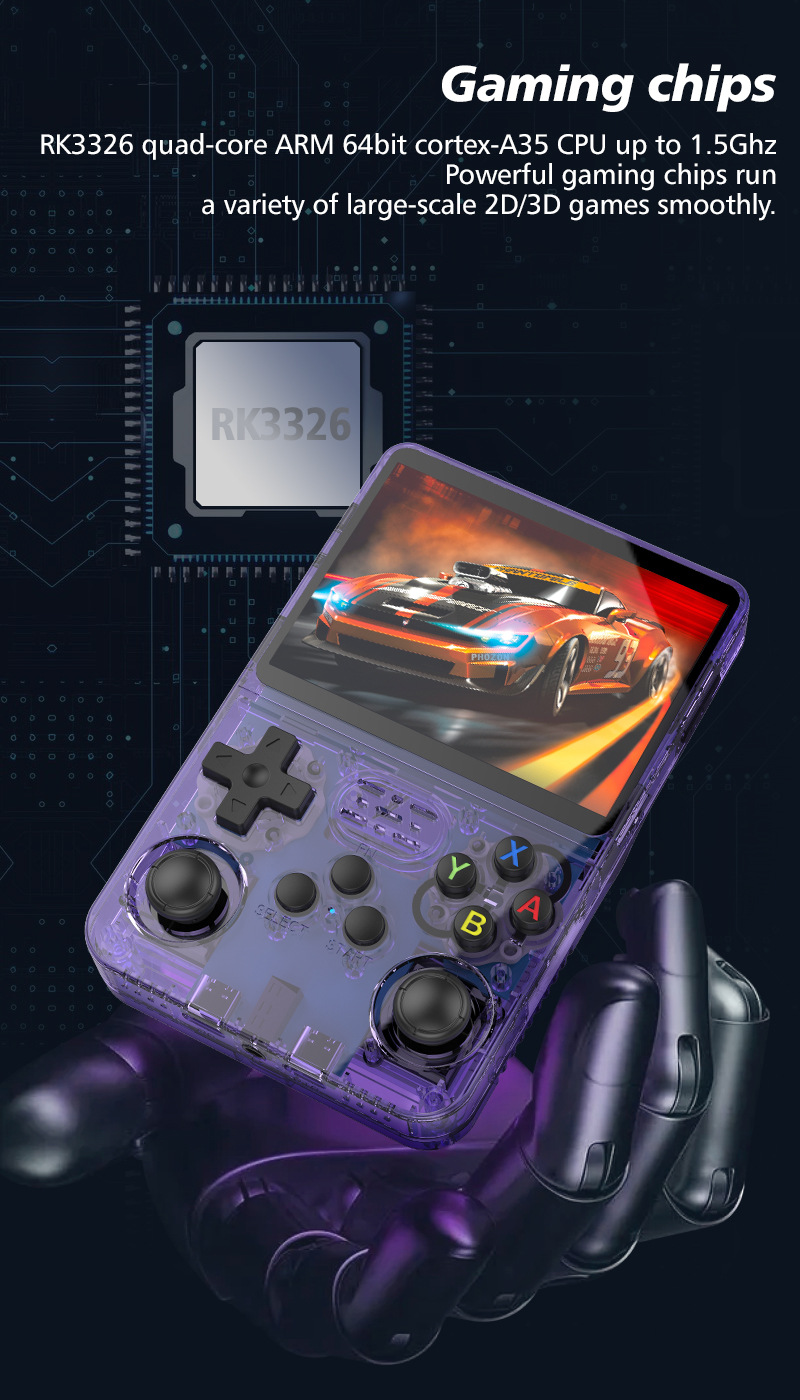 Retro Handheld Game Console R36S - R36s Retro-Handheld-Game-Player integrierte 64g tf klassische