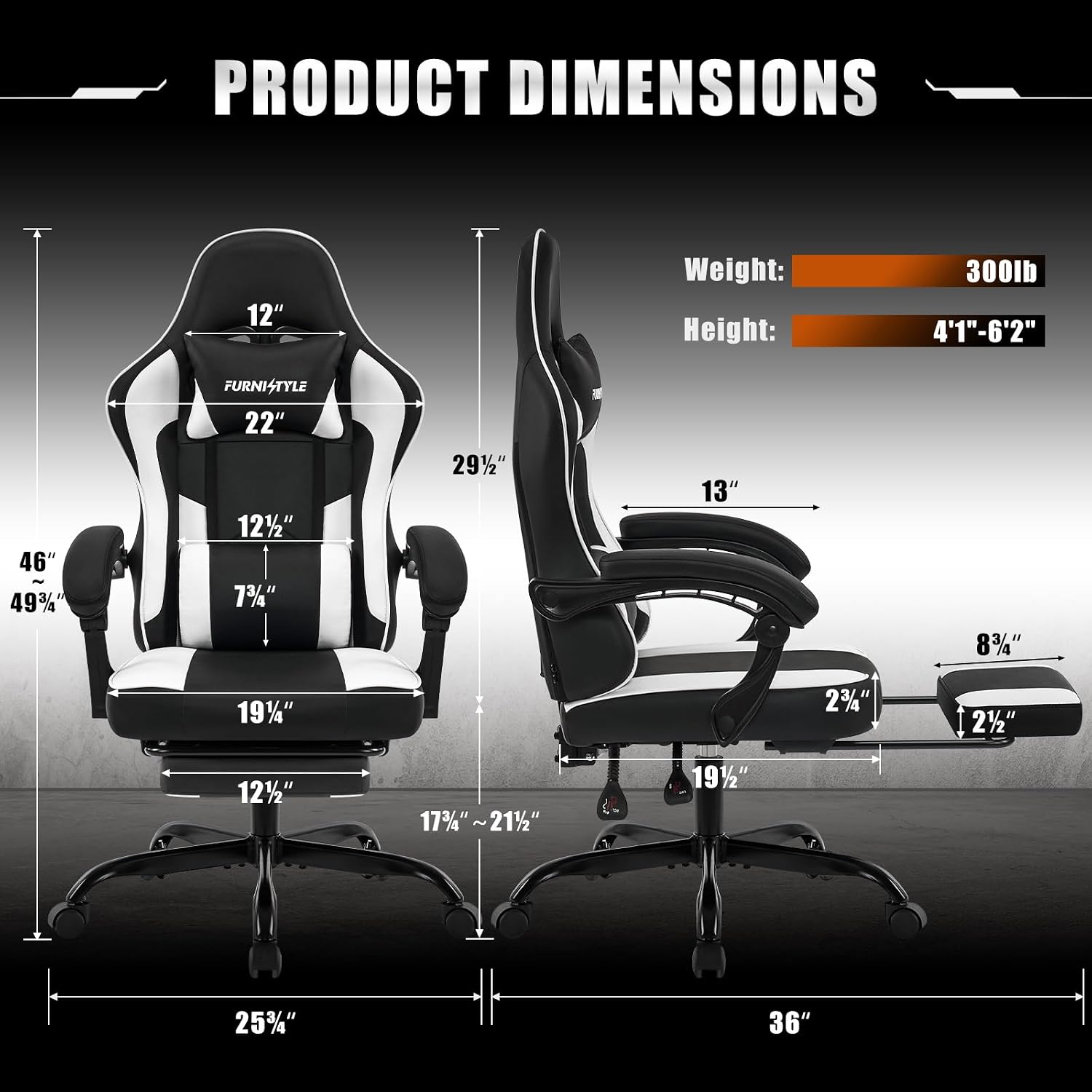 Gaming-Stuhl mit Fußstütze, Vi – Video Games Bewertung und Preis