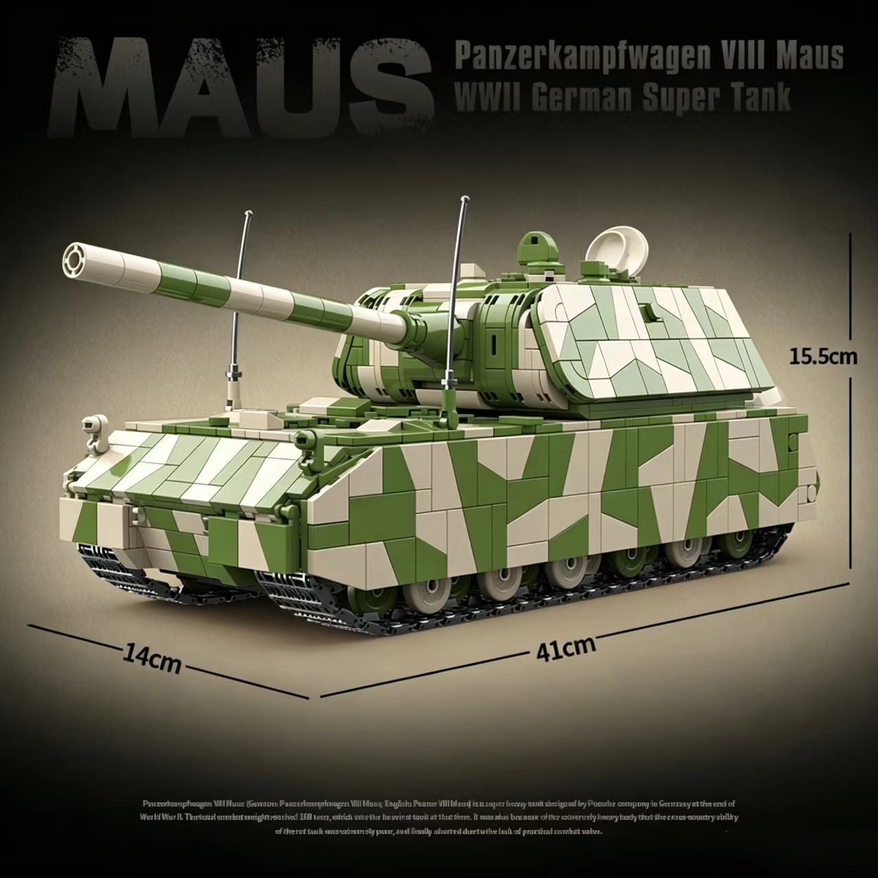 Militärisches Panzer-Baustein- – Lego Compatible Military Tank Bewertung und Preis