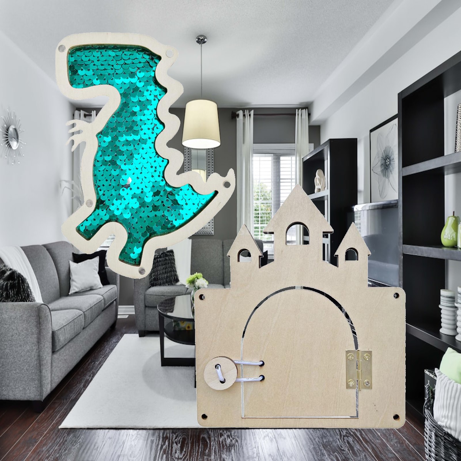 Holz-Busy-Board DIY-Teile Schl – Montessori Wooden Busy Board Toddler Bewertung und Preis