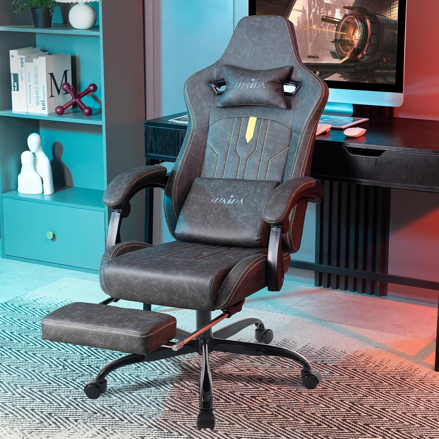Gaming-Stuhl mit Fußstütze, er – Video Games Bewertung und Preis