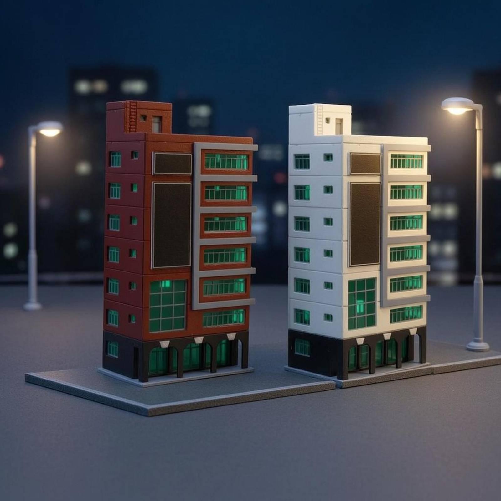Urbanes Szenen-Gebäude Plastik – Building Blocks Bewertung und Preis